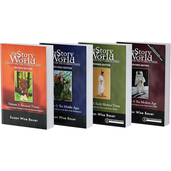 The Story of The World 4PC Paperback Book Set by Susan Bauer (Volumes 1-4) New Sealed!