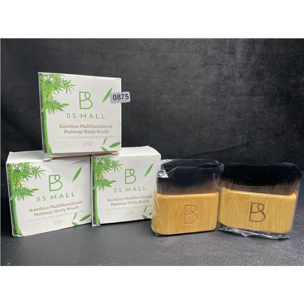 3 Boxes of Bamboo Makeup/Body Brushes - Ultra-Soft! 2PCS Per Box/6 Total - New!