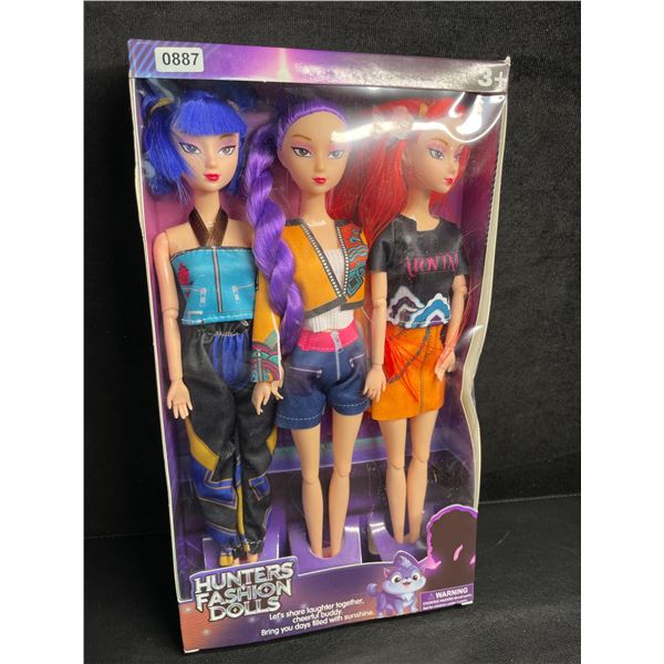 K-Pop Demon Hunters 3PC Fashion Dolls Toy Set - Brand New