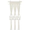 Image 1 : Macrame 3-Glass Vase Boho Rope Wall-Hanging Decor - Long 27" Size - New in Box