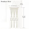 Image 2 : Macrame 3-Glass Vase Boho Rope Wall-Hanging Decor - Long 27" Size - New in Box