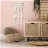 Image 4 : Macrame 3-Glass Vase Boho Rope Wall-Hanging Decor - Long 27" Size - New in Box