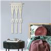 Image 5 : Macrame 3-Glass Vase Boho Rope Wall-Hanging Decor - Long 27" Size - New in Box