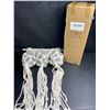 Image 6 : Macrame 3-Glass Vase Boho Rope Wall-Hanging Decor - Long 27" Size - New in Box