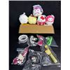 Image 1 : 12PC Hello Kitty and Friends - Squishies/Keychains and Stickers - New