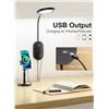 Image 2 : Develop LED Plug-in Wall Lamp with USB for Headboards and Night Stands - New