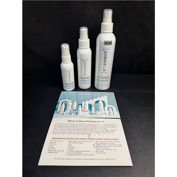 Ellement 3-Pack of Hypochlorous Acid - 60ml/120ml/240ml Sizes - New