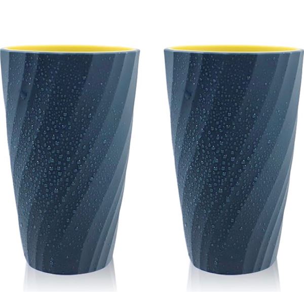 2 2-Packs (4PCS total) Unbreakable Soft Touch Bathroom Vanity Tumblers - New