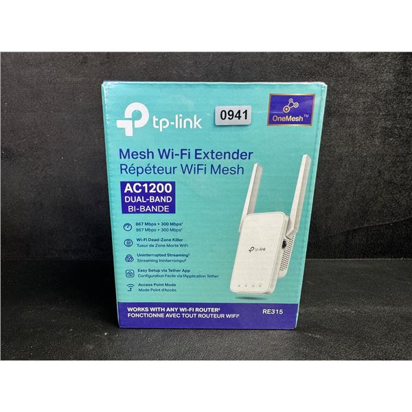 TP-Link AC1200 Mesh Wi-Fi Extender/WiFi Booster - Works with Any WiFi Router - New Sealed!