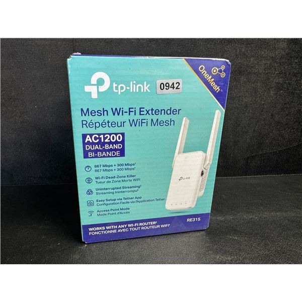 TP-Link AC1200 Mesh Wi-Fi Extender/WiFi Booster - Works with Any WiFi Router - New Sealed!