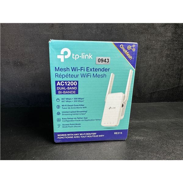 TP-Link AC1200 Mesh Wi-Fi Extender/WiFi Booster - Works with Any WiFi Router - New Sealed!