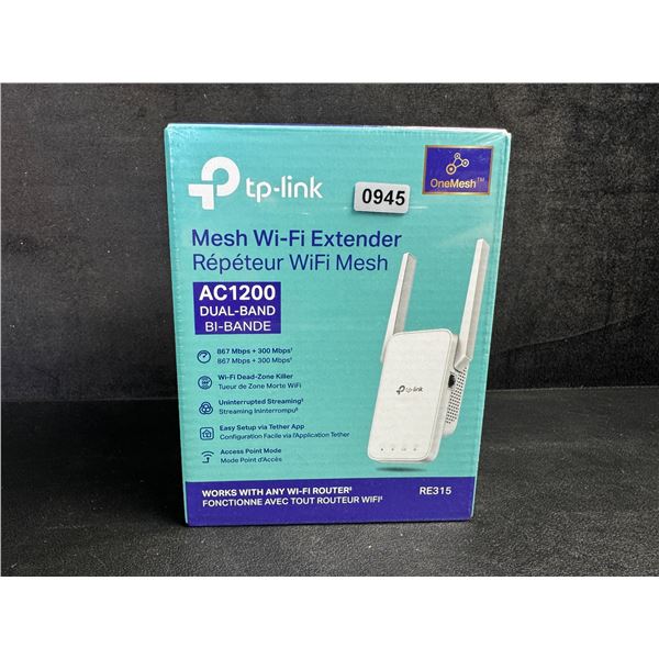 TP-Link AC1200 Mesh Wi-Fi Extender/WiFi Booster - Works with Any WiFi Router - New Sealed!