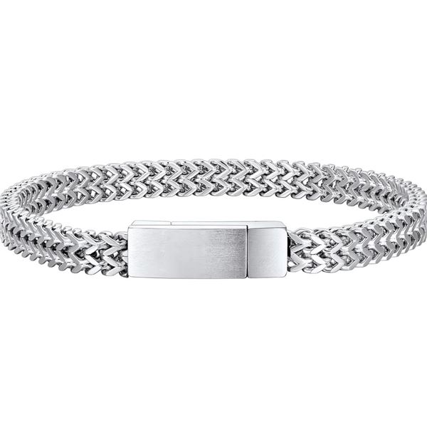ChainHouse 8.2inch Stainless Steel Bracelet with Solid Clasp - New