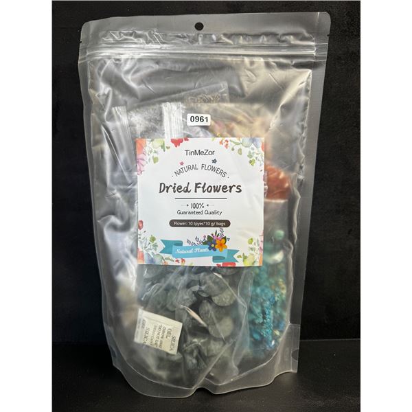 Bag of Natural Dried Flowers for Crafts/Soap Making/etc - 10 Types of Flowers 10G Each - New