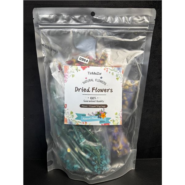 Bag of Natural Dried Flowers for Crafts/Soap Making/etc - 10 Types of Flowers 10G Each - New