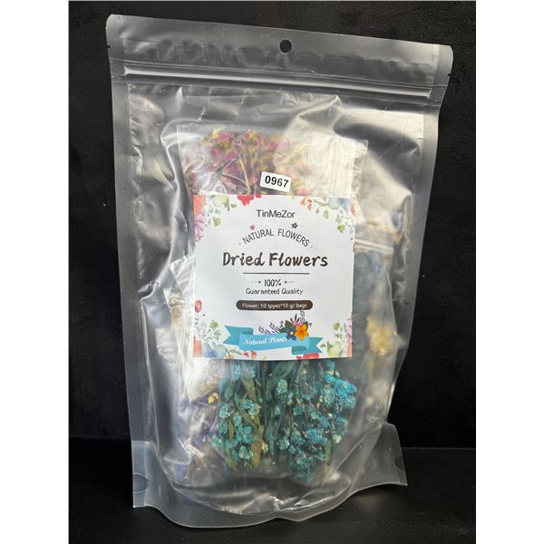 Bag of Natural Dried Flowers for Crafts/Soap Making/etc - 10 Types of Flowers 10G Each - New