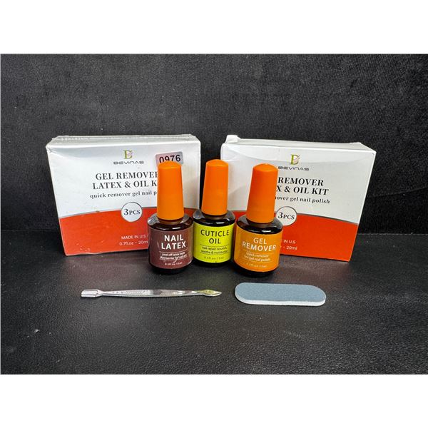 2 3PCS Boxes of Gel Removers Latex and Oil Kits with Pick and File - New