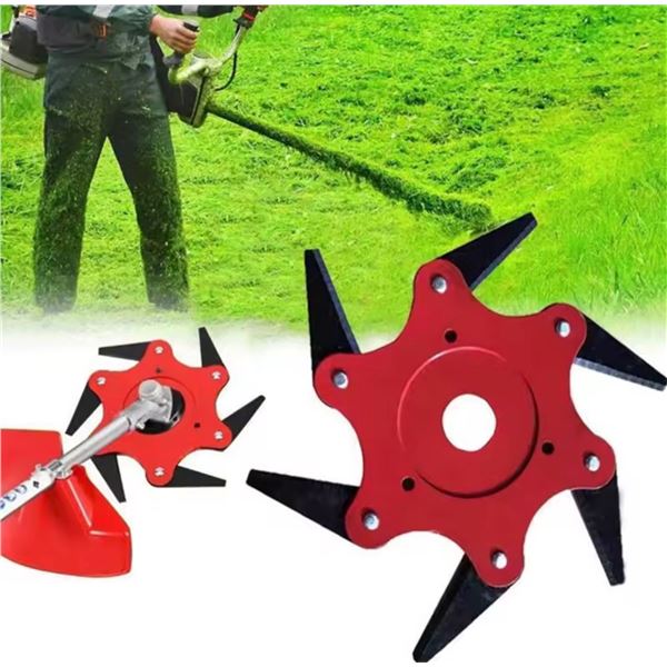 2 Six Bladed Weed Eater Cutter Heads - Brush Cutters Fits Most Trimmers - New