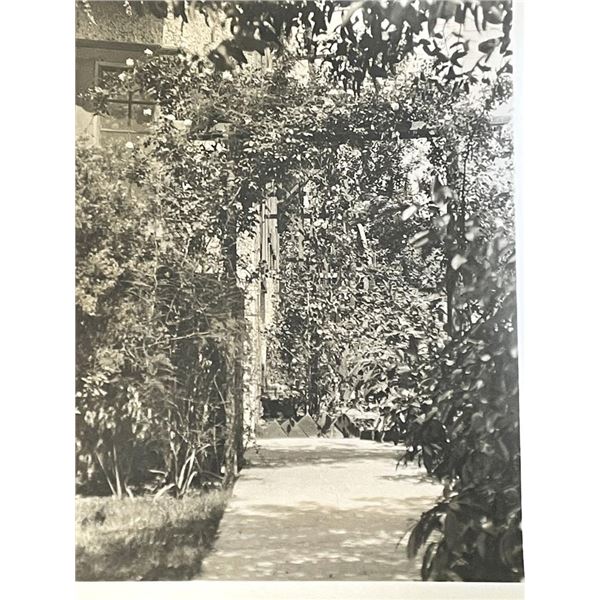 Garden scene vintage photo