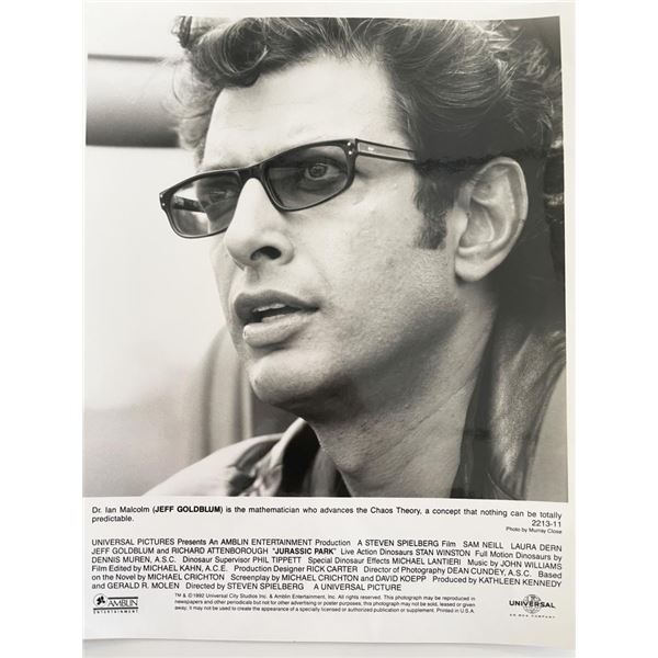 Jurassic Park Jeff Goldblum original movie photo