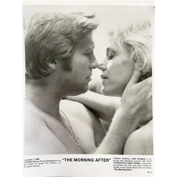 The Morning After Jeff Bridges and Jane Fonda original 1986 vintage movie photo