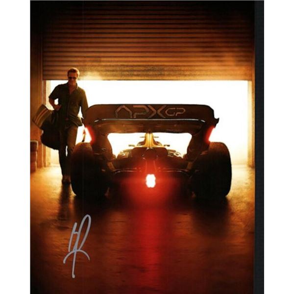 F1 Brad Pitt facsimile signed photo
