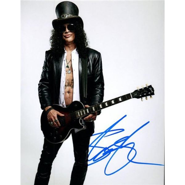 Guns N Roses Slash facsimile signed photo