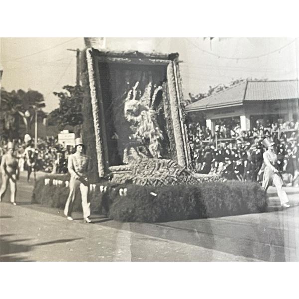 Rose Parade float vintage photo