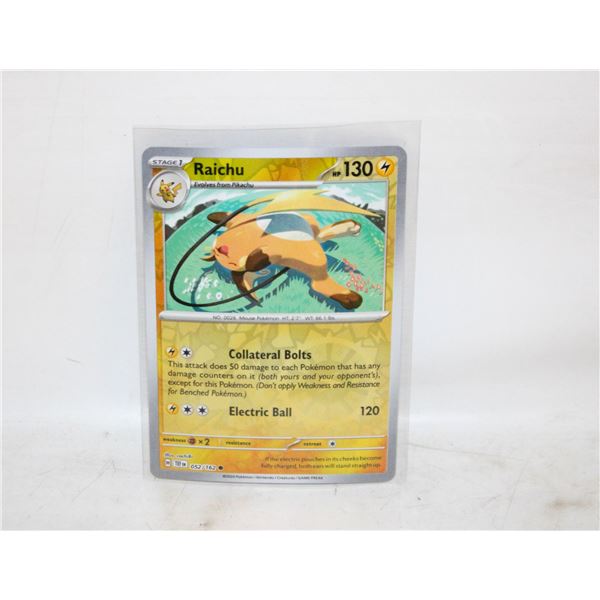 RAICHU REVERSE HOLO 052/162