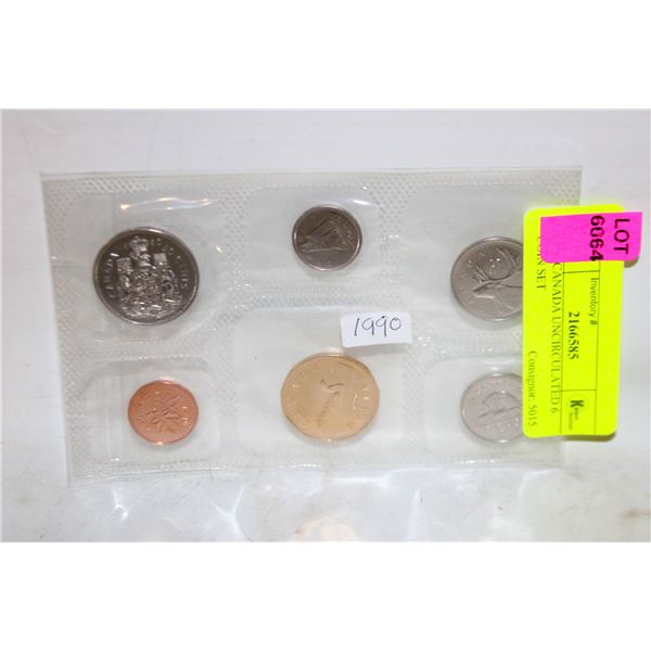 1990 CANADA UNCIRCULATED 6 COIN SET