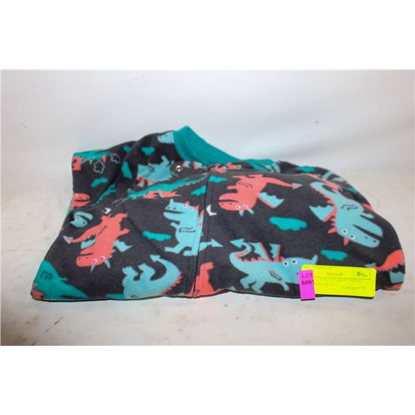 PEKKLE UNISEX FLEECE ONESIE DINOSAURS SZ 5T