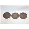 Image 1 : LOT OF 3 OLD LARGE CANADA 1 CENT COINS