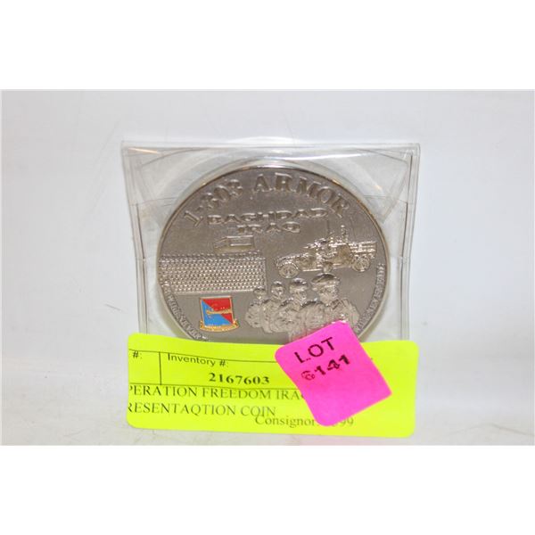 OPERATION FREEDOM IRAQI ORESENTAQTION COIN