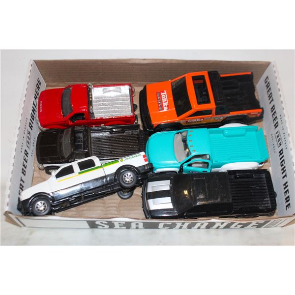 6 TRUCKS, JOHN DEERE, ERTL, BREYER, TONKA,