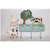 Image 1 : FARM ANIMALS METAL HOME DECOR