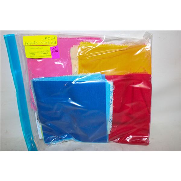 150 FABRIC SQUARES, 6"X6"