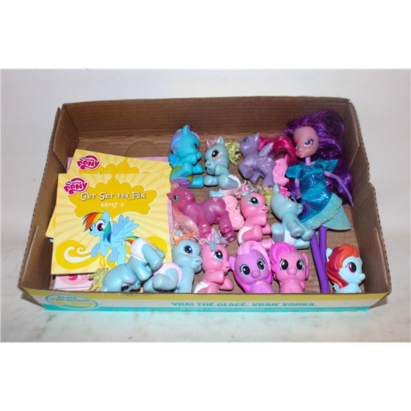 MY LITTLE PONY TOYS & BOOKS, 25 PIECES