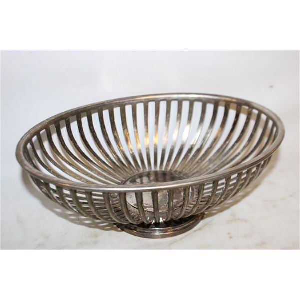 VINTAGE SILVER PLATE BREAD/FRUIT BASKET,
