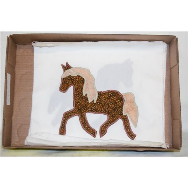 8 HORSE APPLIQUE BLOCKS FOR QUILTS, 13"X13"