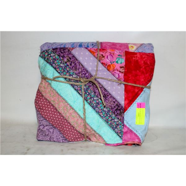 UNFINISHED PATCHWORK QUILT TOP, 68"X56"