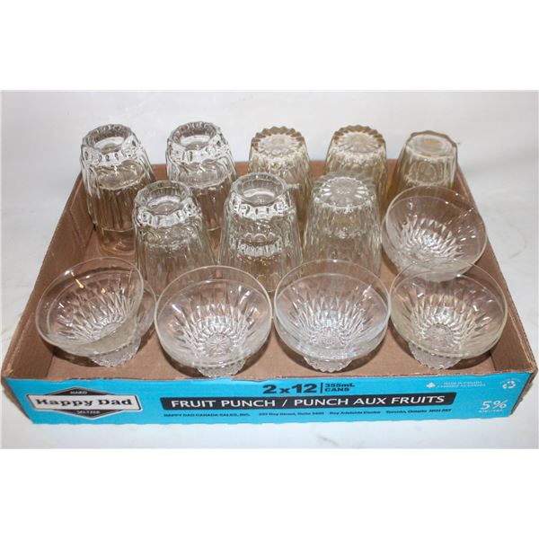 26 PIECES - GLASS DESSERT CUPS & GLASS