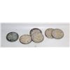Image 1 : 6 X 1950'S SILVER CANADIAN DIMES