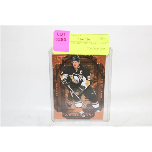 SIDNEY CROSBY 3RD YEAR CARD