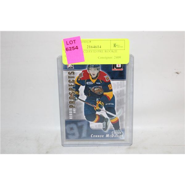 CONNOR MCDAVID PRE ROOKIE CARD