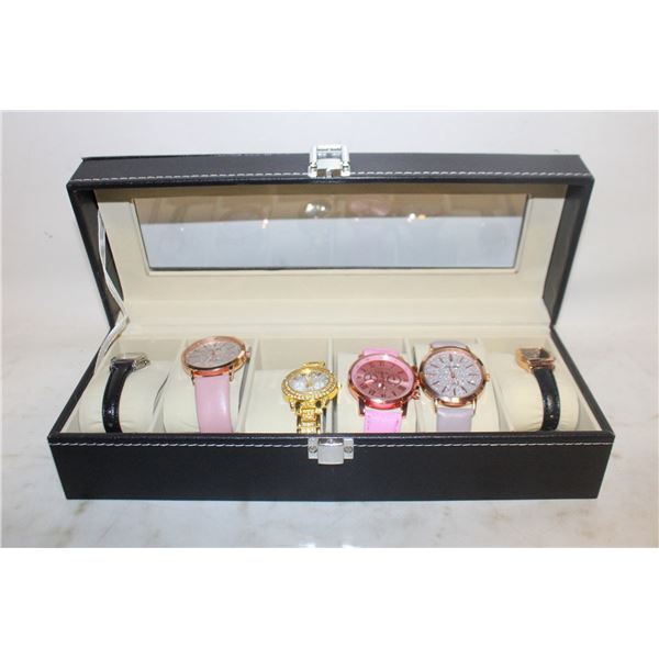 NEW FAUX LEATHER WATCH STORAGE BOX WITH