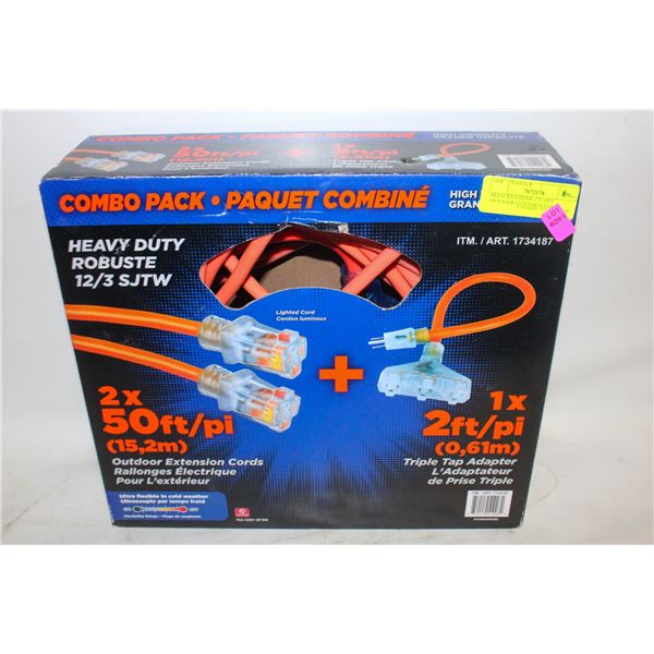 REPACKED PRIME 2 X 50FT OUTDOOR EXTENSION CORD