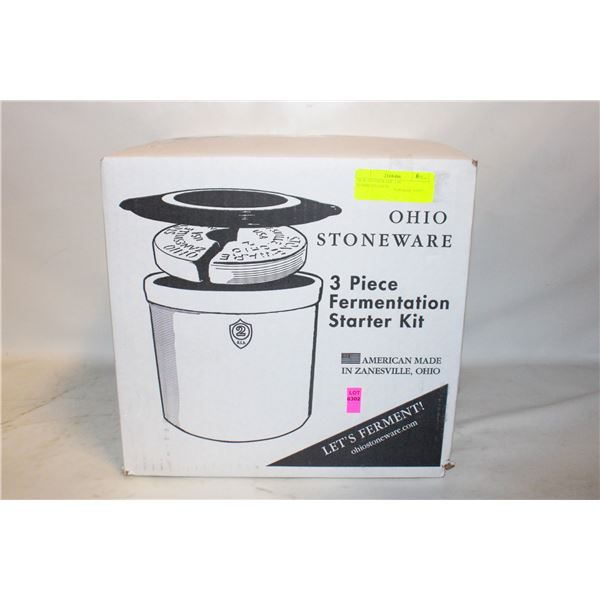 NEW STONEWARE 3 PC FERMENTATION