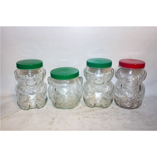 VINTAGE 4 KRAFT PEANUT BUTTER CLEAR