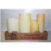 Image 1 : FLAT OF LARGE, REAL WAX, FLAMLESS CANDLES