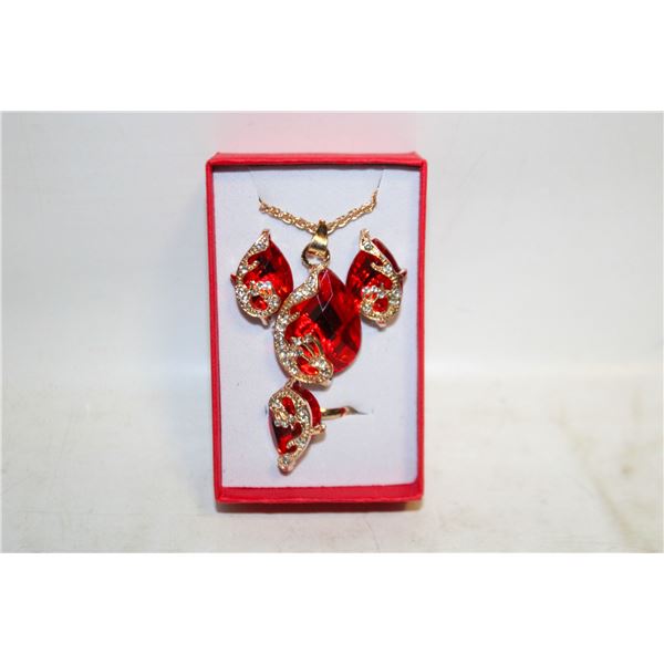 NEW NECKLACE AND RING WITH EARRINGS